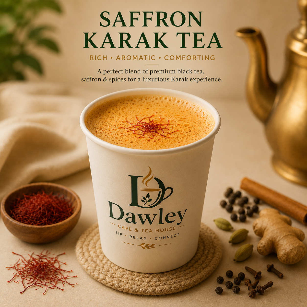 Saffron Karak Chai